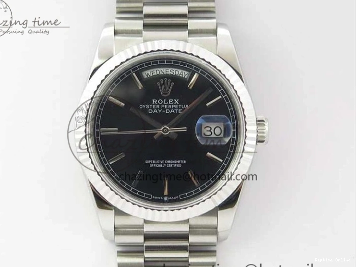 1229 Day-Date 36 SS 128239 Bp Maker Best Edition Black Dial on President Bracelet TimelessDesign 3151